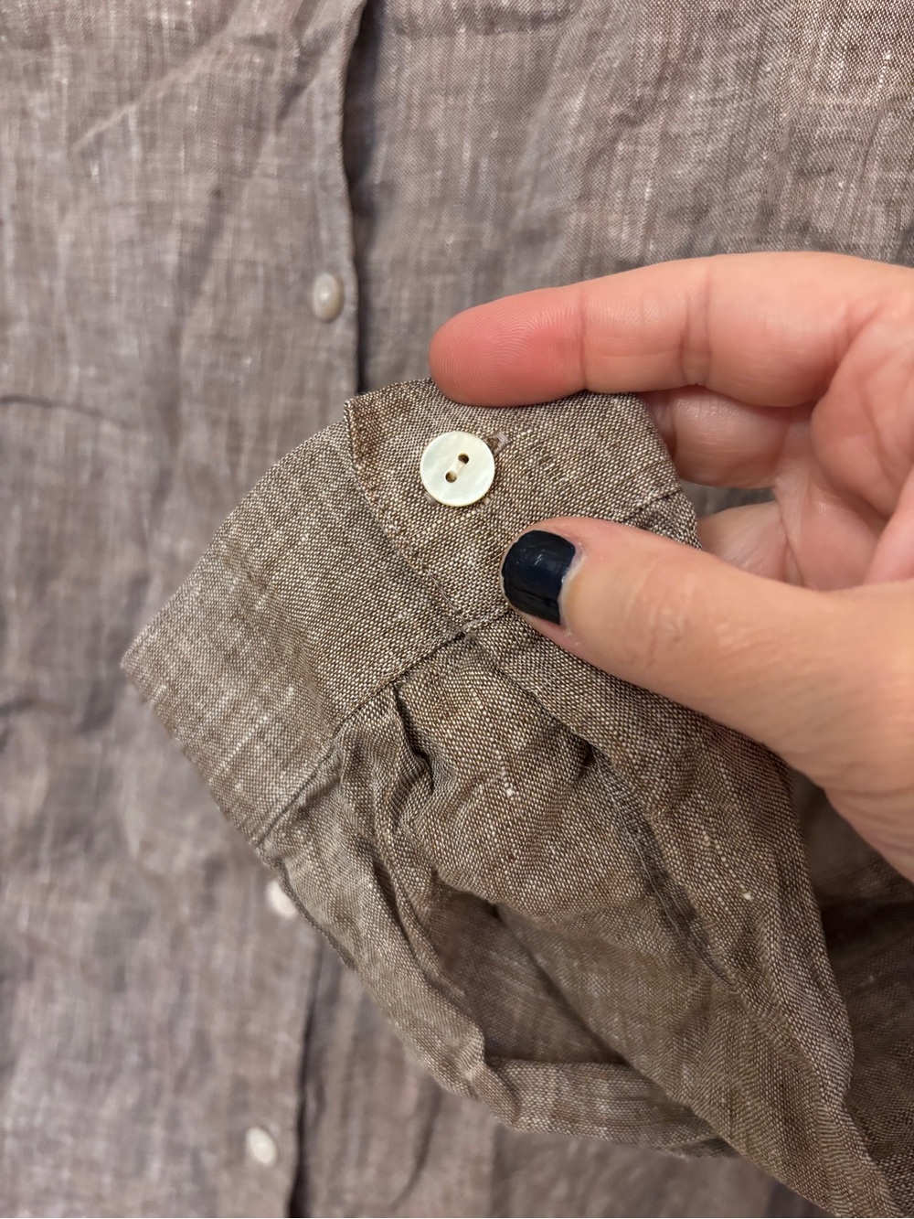 J Jill Button Down Size XL Slub Love Linen Lagenlook Oversized Essential Shirt - Picture 5 of 10
